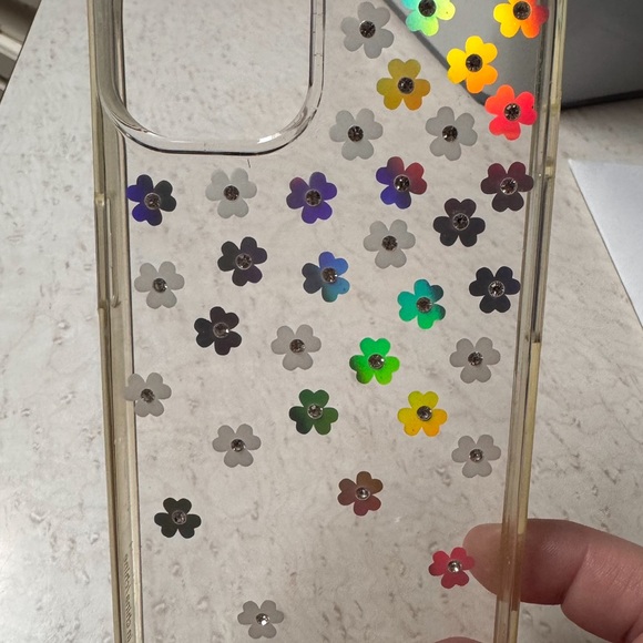 Kate Spade Clear Floral Phone Case - Iridescent for iPhone 13 - Picture 2 of 3